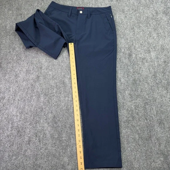 UNTUCKit Pants Mens 30x32 (Fits 31x27) Navy Chancellor Straight Fit Polyester - Picture 10 of 14